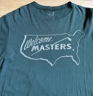 Masters Golf Tournament Augusta National Green T-Shirt Men's Small 100% Cotton